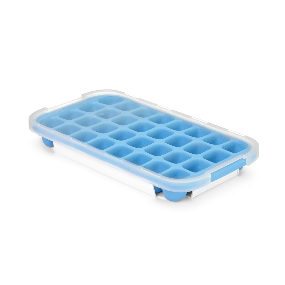 Eiswürfelform mit Deckel und Bodenwanne, BarUp, Blau, 337x170mm | Hendi