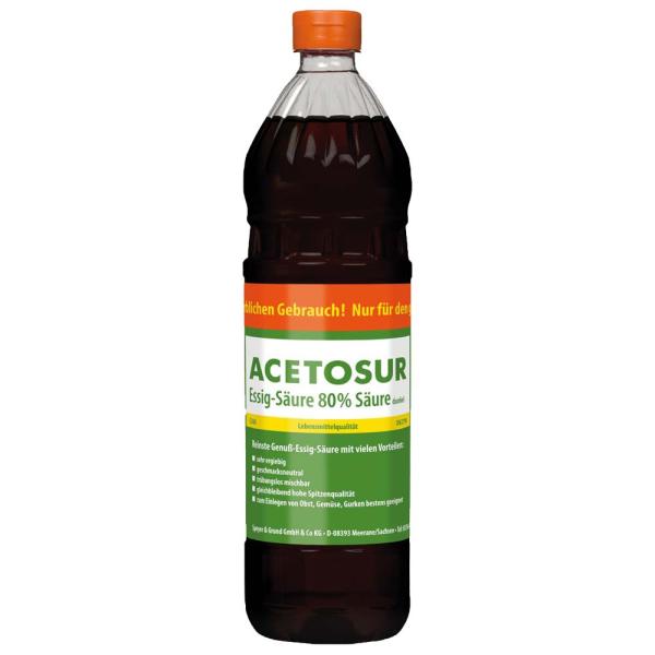Acetosur Essig-Essenz dunkel 1,00 Liter Flasche