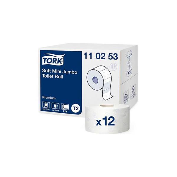 Toilettenpapier T-Tork #110253 2-lagig, 12Ro/Kt Mölnlycke