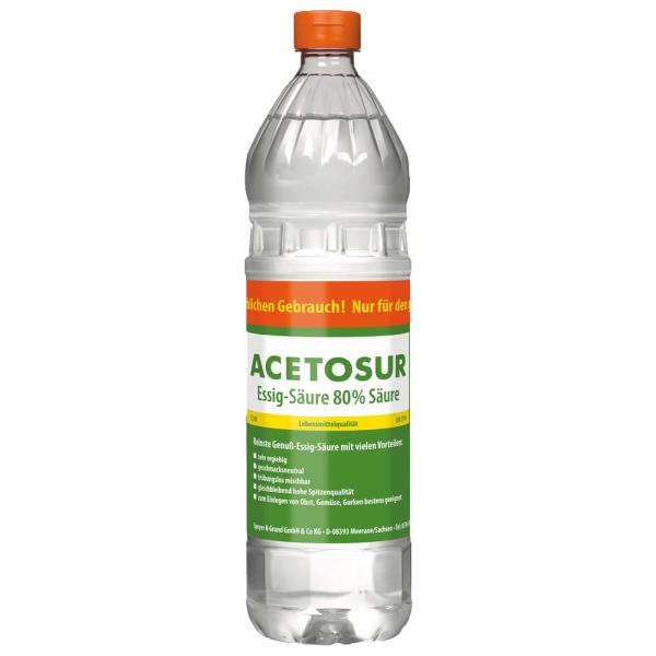 Acetosur Essig-Essenz hell 1 Ltr. Flasche