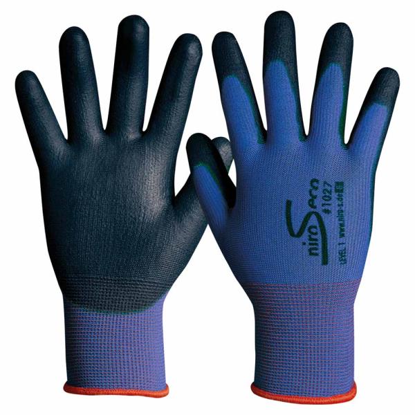 Arbeitshandschuh, blau/schwarz Gr. XL Polyester/ Polyurethan