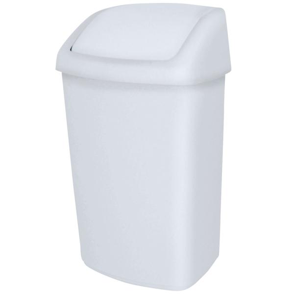 Abfallbehälter 25 l Curver weiß 34,6x27,8x51,1cm, mit Schwenkdeckel